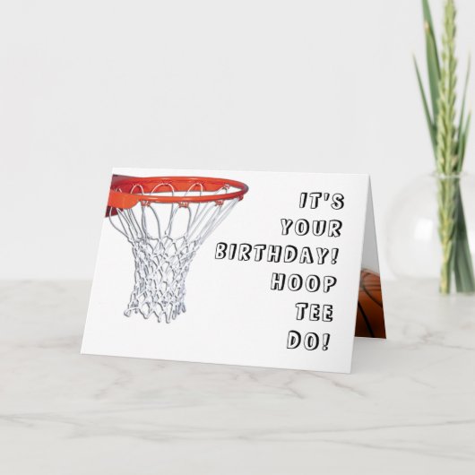Basketball Geburtstag Karte (Vorderseite)