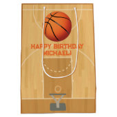 Basketball Geburtstag Mittlere Geschenktüte (Rückseite)