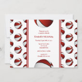 Basketball-Geburtstag oder Party Einladung (Vorderseite)