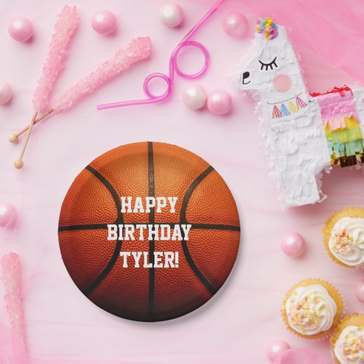 Basketball Geburtstag Pappteller (Party)