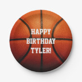 Basketball Geburtstag Pappteller (Vorderseite)
