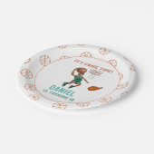 Basketball Geburtstag Pappteller (Schrägansicht)