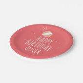 Basketball Geburtstag Personalisiertes Party Pappteller (Schrägansicht)