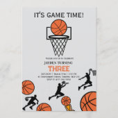 Basketball-Geburtstags-Einladung Einladung (Vorderseite)
