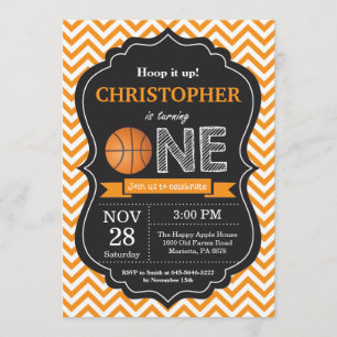 Basketball-Geburtstags-Einladungs-1. Einladung