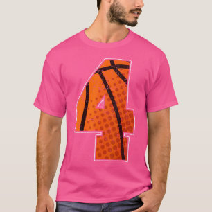 Basketball Geburtstags Shirt 4 Vierjähriges Junge