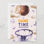 Basketball-Geburtstagseinladung Einladung (Rückseite)