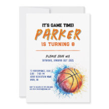 Basketball-Geburtstagseinladung für Junge