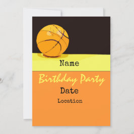 Basketball-Geburtstagseinladung mit Basketball Einladung
