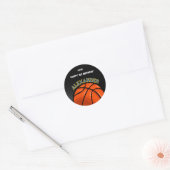 Basketball-Geburtstagsfeier-Aufkleber Runder Aufkleber (Umschlag)