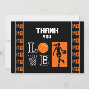 Basketball-Geburtstagsfeier, Basketballspieler Dankeskarte