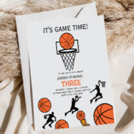 Basketball-Geburtstagsfeier-Einladung Sockelschild