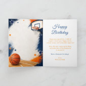 Basketball-Geburtstagsfeier Karte (Innenseite)