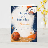 Basketball-Geburtstagsfeier Karte (Gelbe Blume)