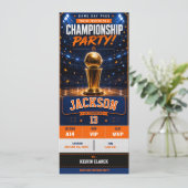 Basketball-Geburtstagsfeier-Ticket Einladung (Stehend Vorderseite)