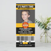 Basketball Geburtstagsfoto Einladung (Stehend Vorderseite)