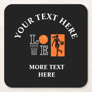 Basketball-Geburtstagsgeschenk, Basketball Mädchen Rechteckiger Pappuntersetzer