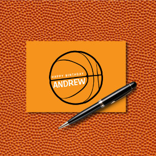 Basketball Geburtstagskarte Dankeskarte