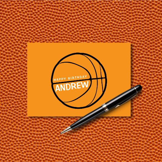 Basketball Geburtstagskarte Dankeskarte