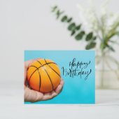 Basketball Geburtstagskarte Postkarte (Stehend Vorderseite)