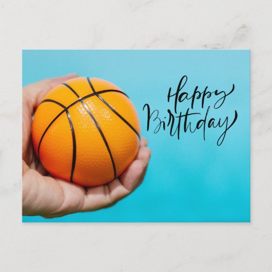 Basketball Geburtstagskarte Postkarte (Vorderseite)