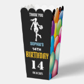 Basketball Geburtstagsparty, Basketball Girl Playe Geschenkschachtel (Vorderseite)