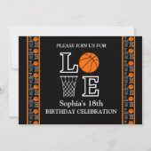 Basketball Geburtstagsparty, Basketball Player Einladung (Vorderseite)
