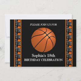 Basketball Geburtstagsparty, Basketball Player Einladung