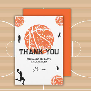 Basketball Geburtstagsparty Danke Karte