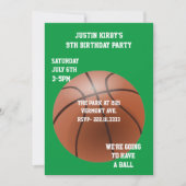 Basketball Geburtstagsparty Einladung (Vorderseite)