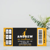 Basketball Geburtstagsparty Einladung (Stehend Vorderseite)