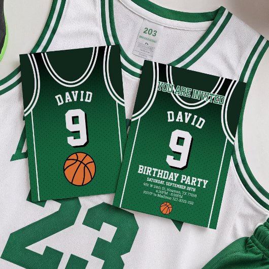 Basketball Geburtstagsparty Einladung