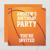 Basketball Geburtstagsparty Einladung (Vorne/Hinten)