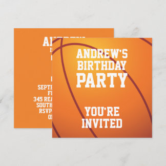 Basketball Geburtstagsparty Einladung