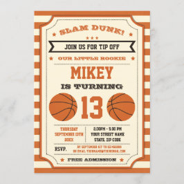 Basketball Geburtstagsparty Einladung