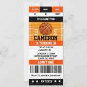 Basketball Geburtstagsparty Einladung (Vorderseite)