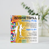 Basketball Geburtstagsparty Einladung 2 (Stehend Vorderseite)