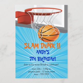 Basketball Geburtstagsparty Einladungen