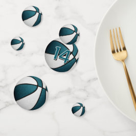 Basketball-Geburtstagsparty für aquamarine Weiße Konfetti