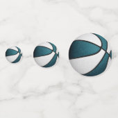 Basketball-Geburtstagsparty für aquamarine Weiße Konfetti (Rückseiten)