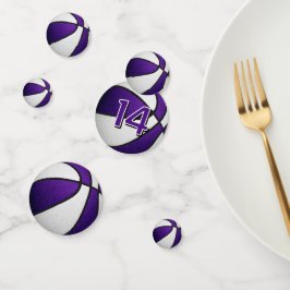 Basketball-Geburtstagsparty für lila Weiße Konfetti