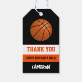 Basketball Geburtstagsparty Geschenkanhänger (Vorderseite)