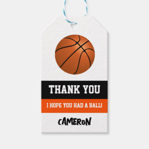 Basketball Geburtstagsparty Geschenkanhänger