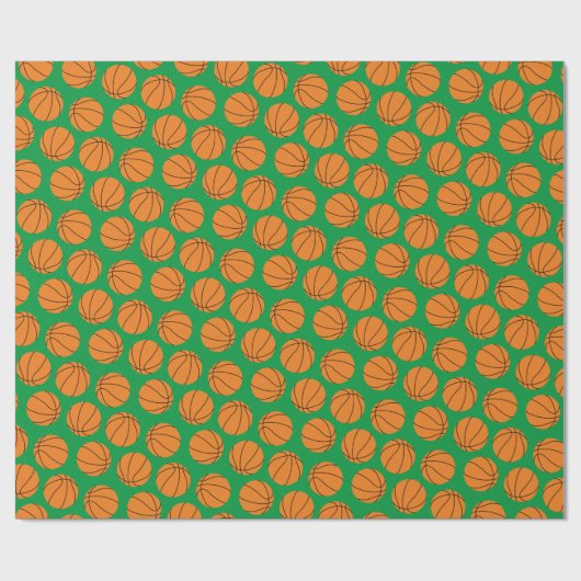 Basketball Geburtstagsparty Geschenkpapier (Flach)