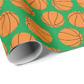 Basketball Geburtstagsparty Geschenkpapier (Rolleneckpunkt)