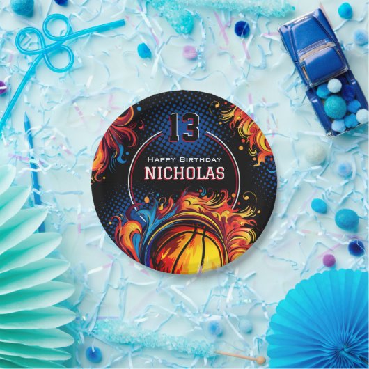 Basketball Geburtstagsparty Pappteller (Party)