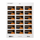 Basketball Geburtstagsparty Rücksendeadressen-Aufk Adressaufkleber (Vorne)