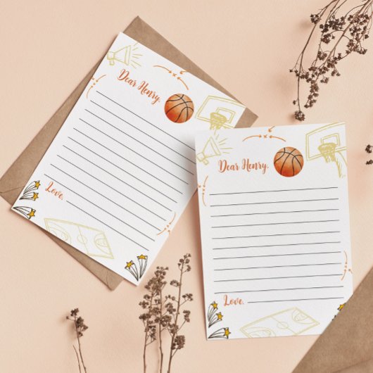 Basketball Geburtstagszeit Kapselnotizkarte Dankeskarte