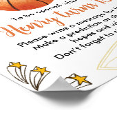 Basketball Geburtstagszeit Kapselzeichen Poster (Ecke)