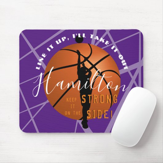Basketball Gel Mouse Pad Lila HAMbyWG Mousepad (Mit Mouse)